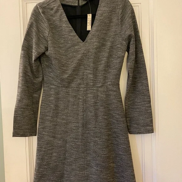 NWT madewell brand dress. Size 8- grey, black and white pattern - Picture 2 of 6